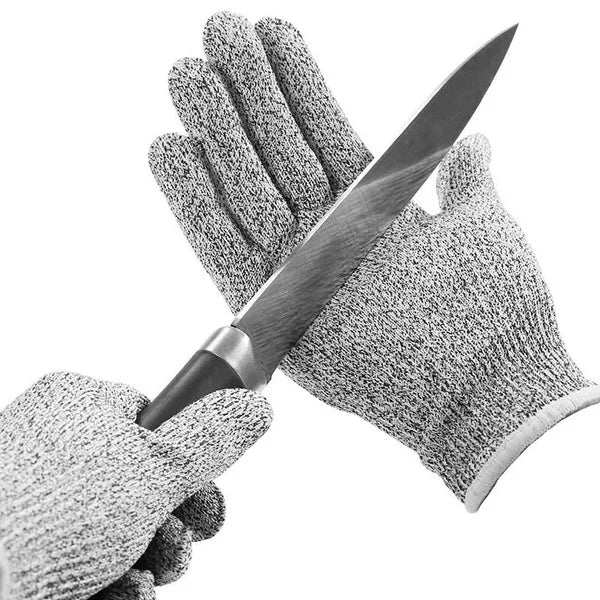 Level 5 HPPE Anti-Cut Gloves Kitchen Gardening Anti-Cut Knitted Gloves Anti-Thorn Wear-Resistant Glass Building Cutting Gloves Pi-Mart