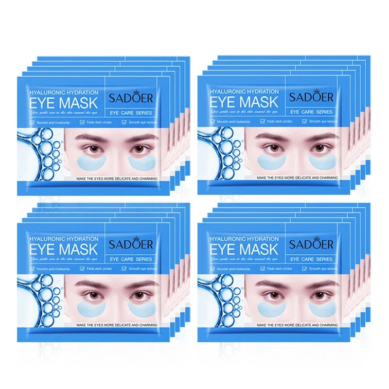 5/10/20 Pairs SADOER Crystal Collagen Eye Mask Anti Dark Circles Removal Eyes Bags Moisturizing Eye Patches for Eyes Skin Care Tri Light Beauty