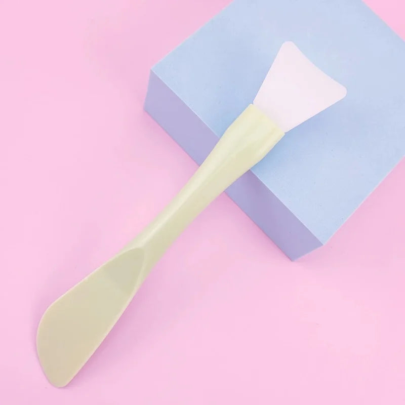 Dual-use Silicone Facial Mask Brush Soft Head With Scraper Integrated Mud Mask Brush DIY Skin Care Beauty Tools Pi-Mart