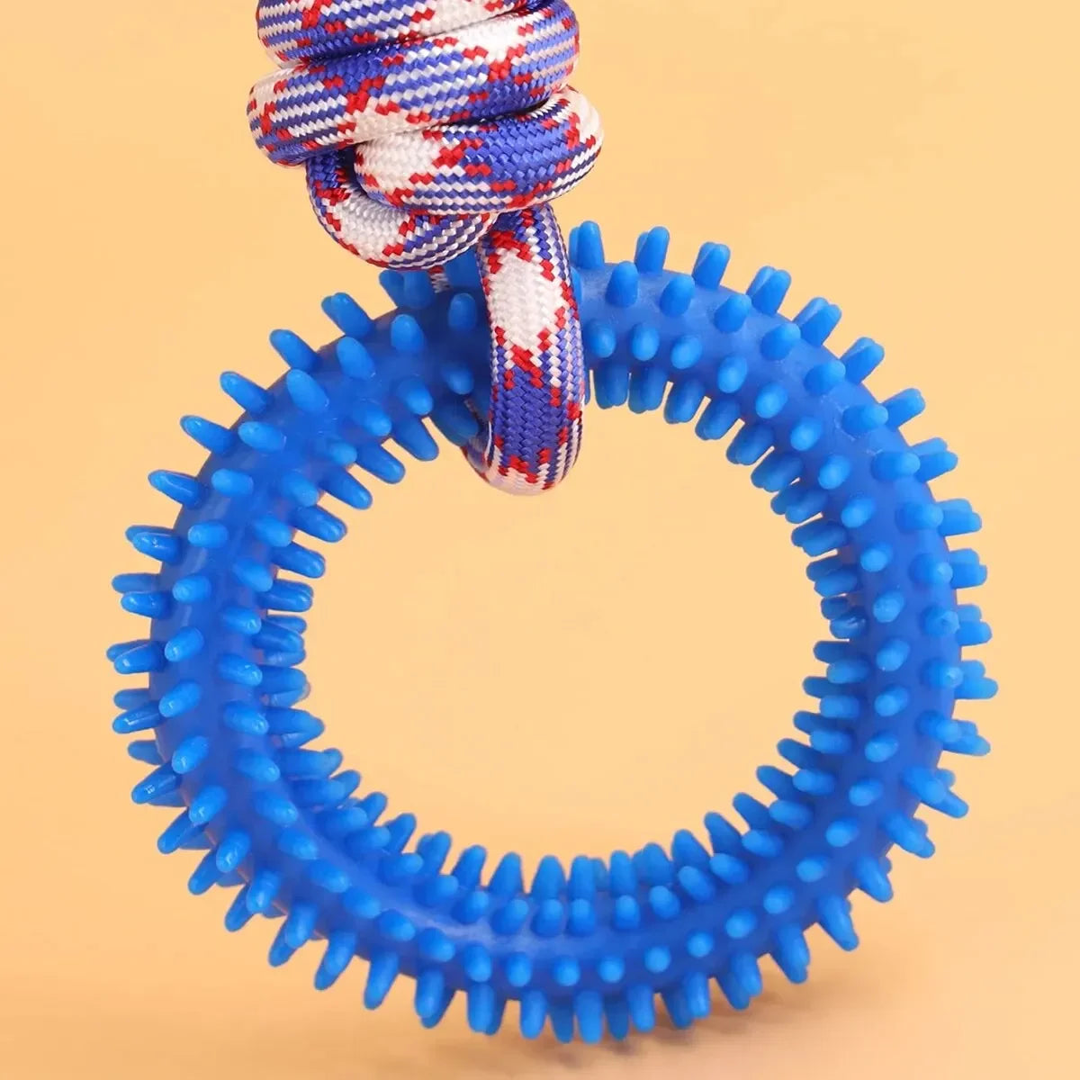 Dog Toys Chew Resistant Nylon Rope Toys Pet Colorful Woven Knot Rubber Toys Dog Self Fun Outdoor Swimming Toys Pet Supplies Pi-Mart