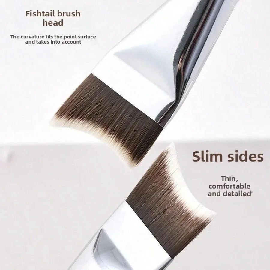 Upgraded Crescent Design Foundation Makeup Brush Ultra-thin Smooth Application Liquid Mask Spatula Makeup Brushes Beauty Tools Pi-Mart