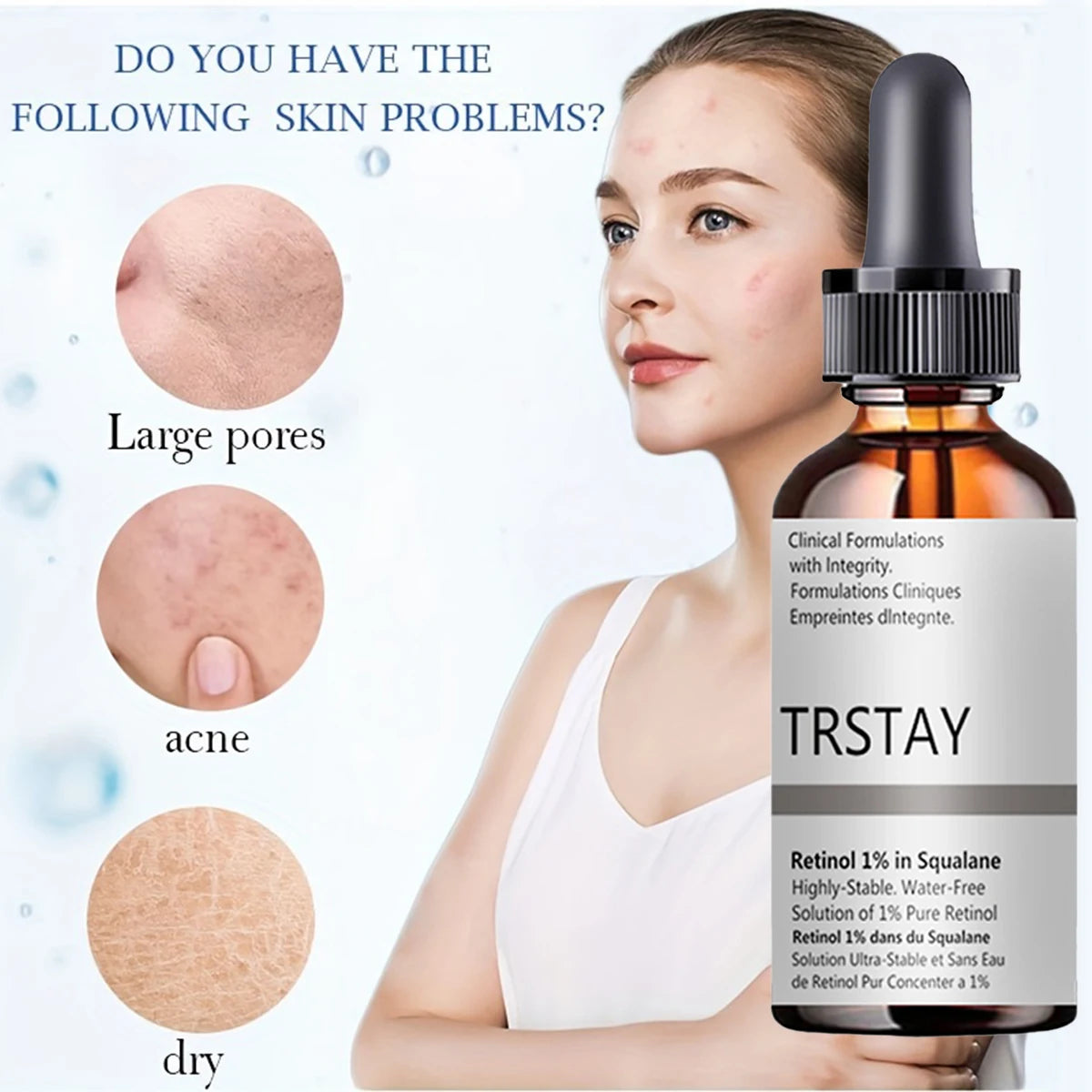 squalane retinol essential oil, brightens and tightens the skin, moisturizes the skin, and reduces dullness Pi-Mart