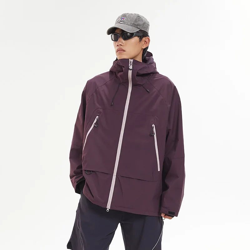 New Men Waterproof Hiking Jacket Women Windproof Sports Coat High Quality Hooded Jacket Outdoor Ride Climbing Running Jacket LadyShow.Store