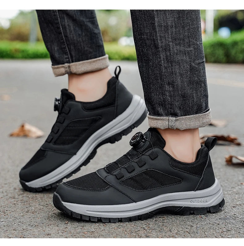 Men'S Spring And Autumn Sports Shoes Rotating Buckle Comfortable And Non Slip Hiking Sports Shoes Plus Size Men'S Shoes 39-48 Pi-Mart