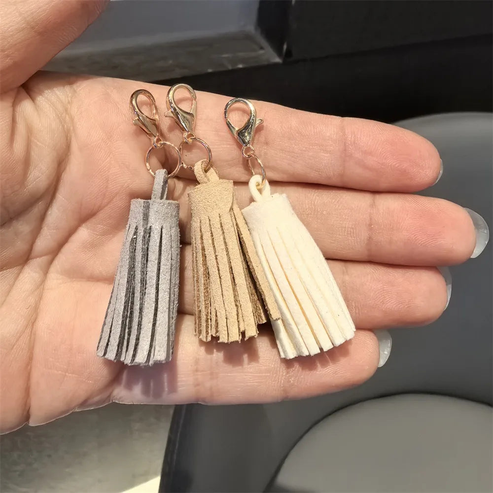 1Pcs Autumn Winter Maillard Tassel Pendant Shoe Charms Leather Flower Shoelace Buckle Sports Shoe Decoration Accessory Buckle Pi-Mart