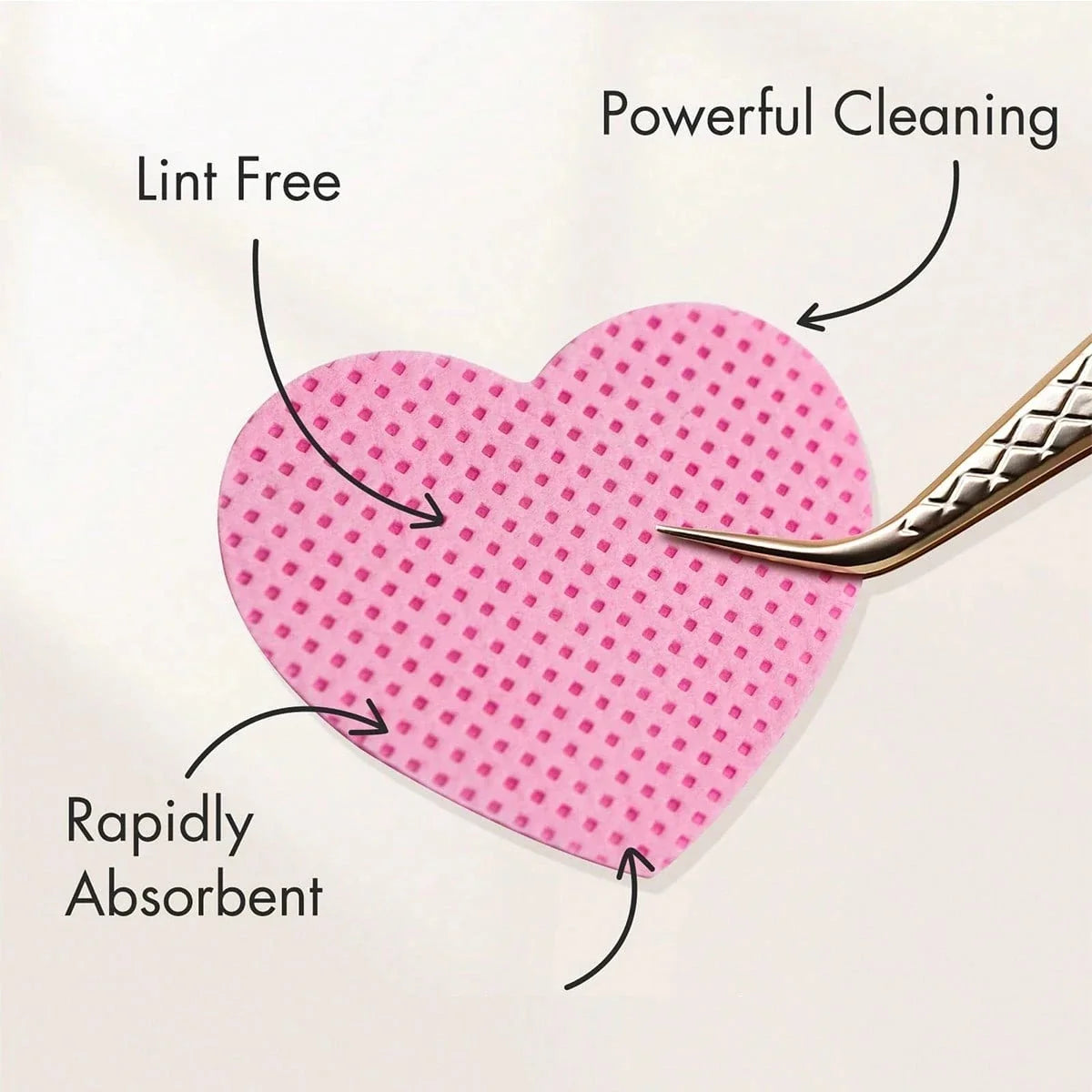 LULAA Glue Wipes Lint Free Nail Wipes Non-Woven Fabric Lash Glue Wipes Nail Polish Remover Wipes Use for Nail Polish Remover Tri Light Beauty