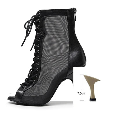 Woman High Tip Ballroom Dance Shoes Woman Ruber Insole Latino Salsa Dancing Shoes For Girls Soft Bottom Practice Latin Shoes LadyShow.Store