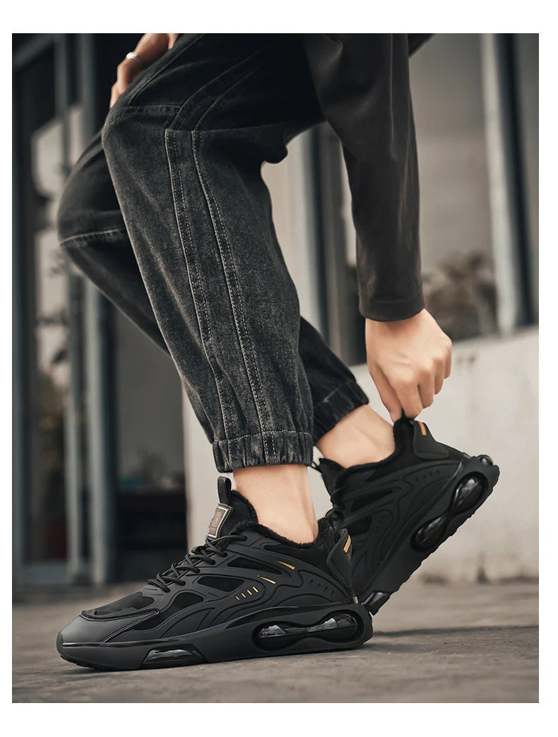 Couples casual sports shoes autumn winter warm plush cotton shoes Men Women fashion outdoor soft sole light racing running shoes Pi-Mart