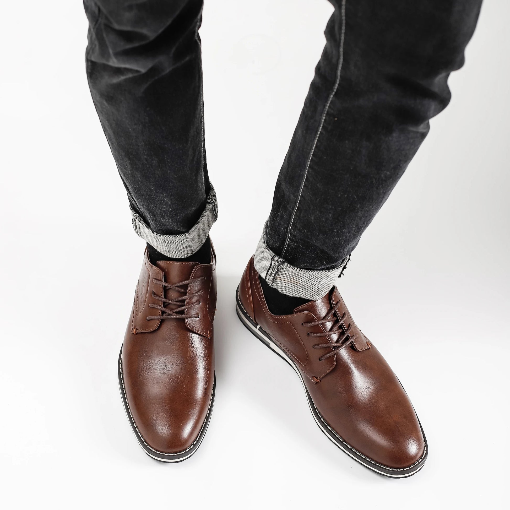 Leather loafer men fashion comfortable 2024 brand casual shoes men Pi-Mart