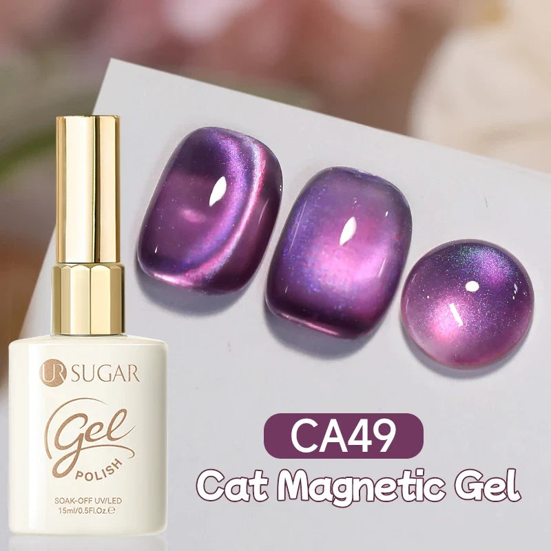 UR SUGAR 15ml Cat Magnetic Gel Nail Polish 30 Colors Semi Permanent Magnetic Gel UV/LED Soak Off Painting Vanrish Design Tri Light Beauty