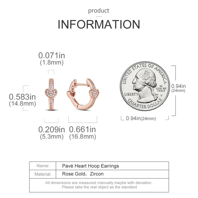 Genuine 925 Sterling Silver Love Feather Earrings Fit Original Charms Hoop For Women Girls Stud Earring Fine Jewelry Gifts Pi-Mart