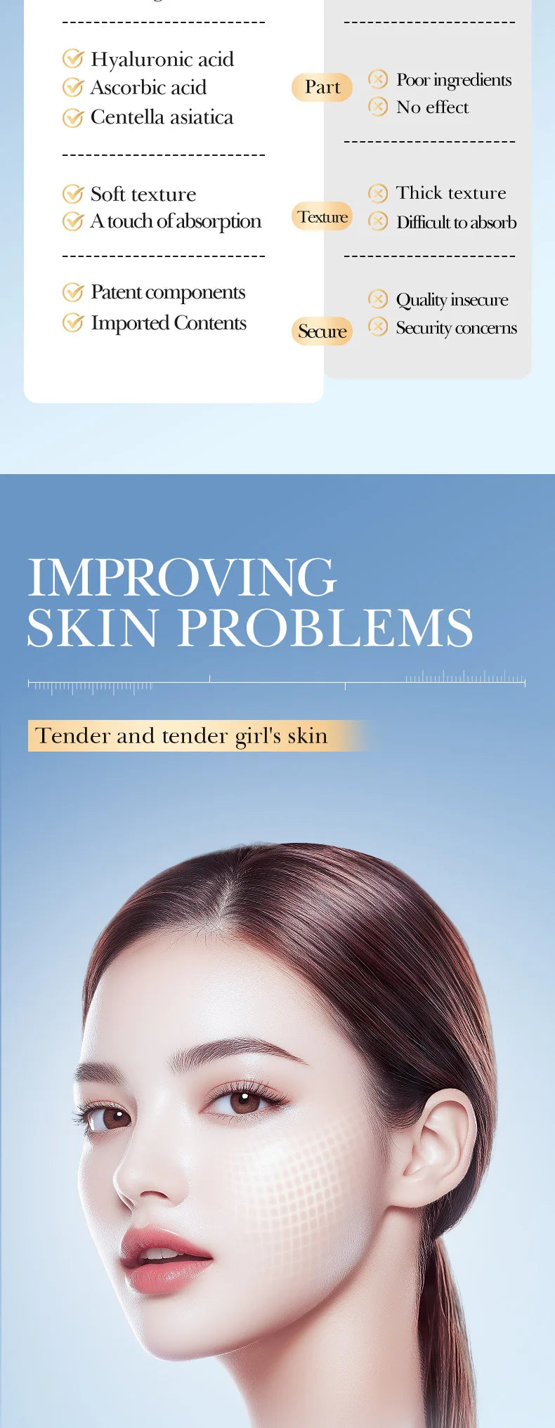 Toner SADOER Glycolic Acid Soothing Moisturizing Serum Improves Dirty and Dry Skin Fine Lines Pi-Mart
