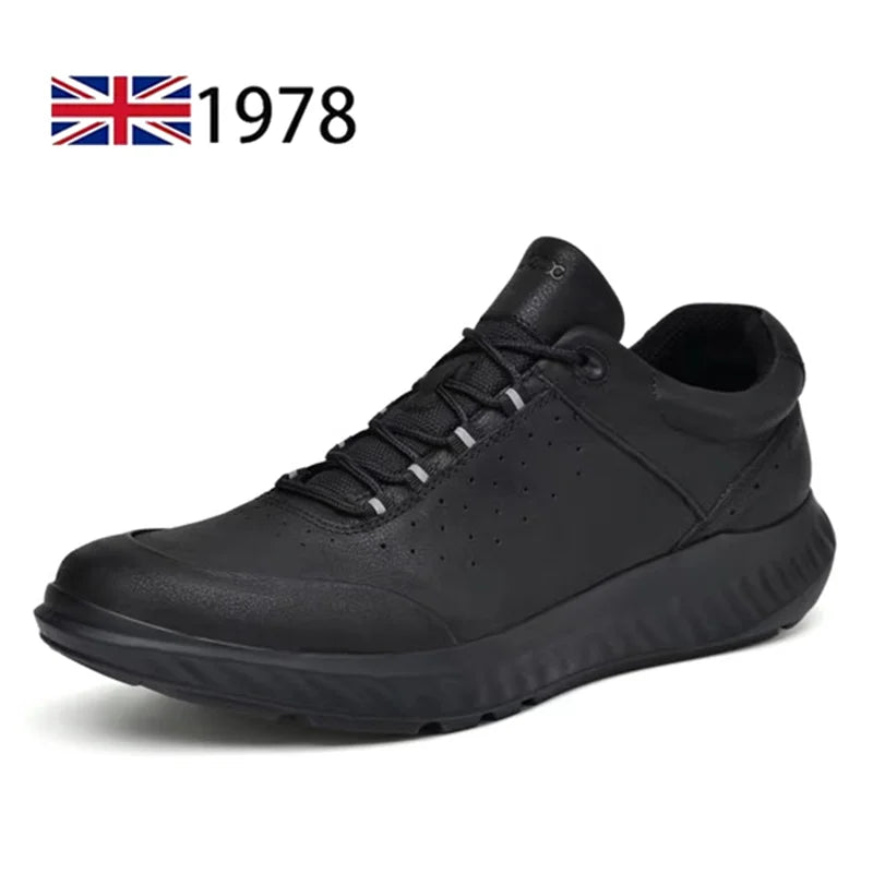 Men Shoes Autumn Winter Sports Casual Genuine Leather Soft Soled Outdoor Hiking Shoes Lightweight Breathable Non Slip Shoes Men Pi-Mart