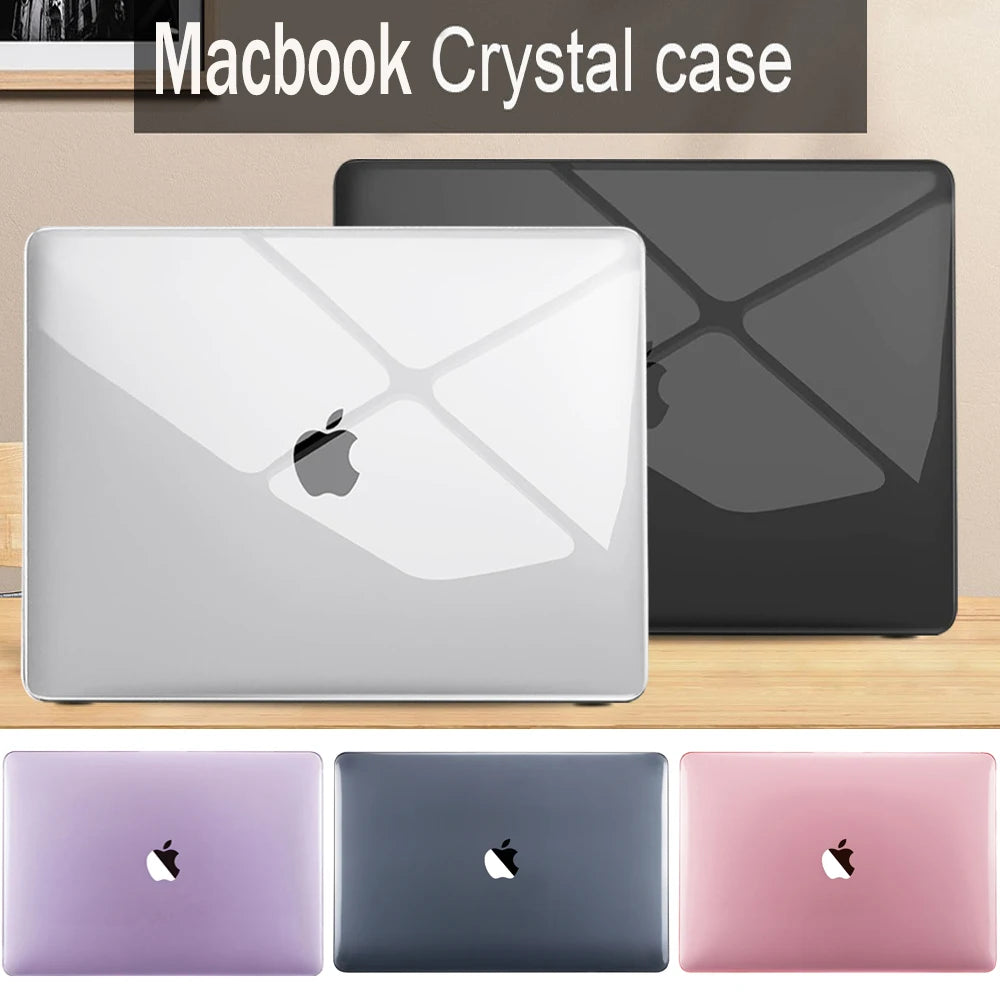 Laptop Case For Apple Macbook 13 13.6 Inch For M1 Chip Pro 13 A2338 Air 13 A2337 A2179 2022 M2 Air 13.6 Crystal Protective Cover Pi-Mart