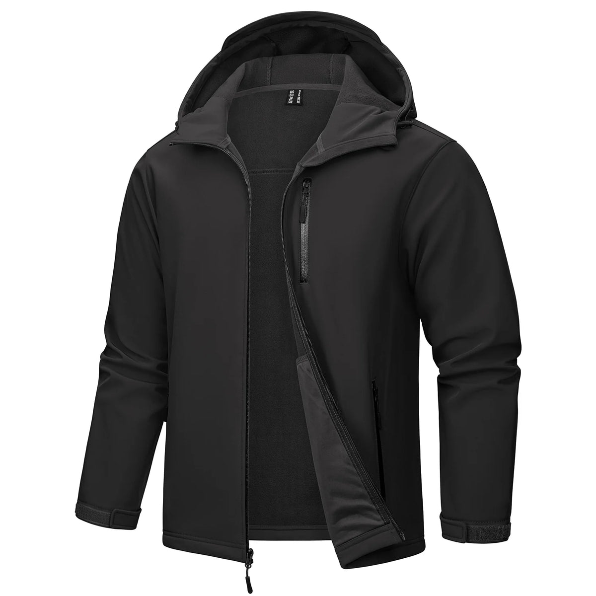 TACVASEN Hooded Softshell Jacket Mens Waterproof Rain Jacket Fleece Lined Work Jacket Outdoor Trekking Hiking Windbreaker Male Pi-Mart