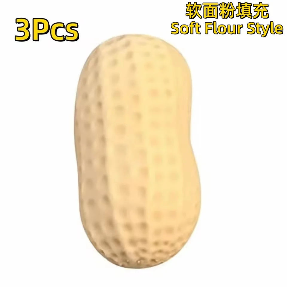 Crunchy Peanut Stress Ball Food-Shaped Squeeze Ball Squishy Toys ASMR Sensory Anti Stress Fidget Toys for Adults Christmas Gift Pi-Mart
