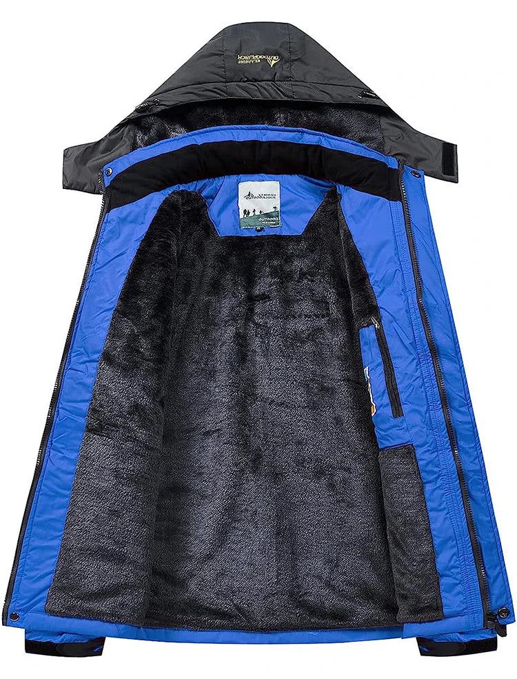 Men's Winter Parkas Outdoor Jacket Thicken Fleece Warm Waterproof Windbreaker Ski Jackets Climb Men Thick Coat Hot Sale Pi-Mart