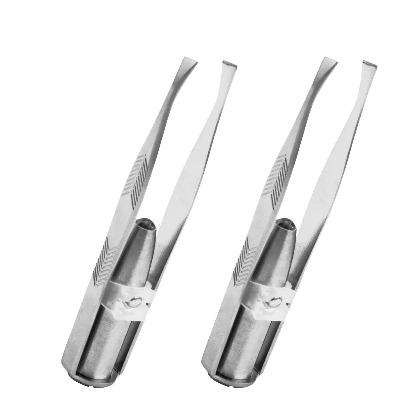 1pcs Hot Sales Portable Stainless Steel Button Cell Smart Design Eyebrow Hair Remove Tweezer with LED Light Makeup Tool LadyShow.Store