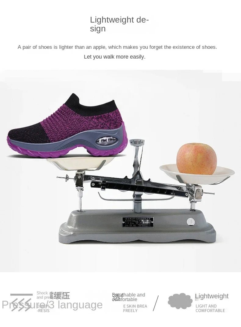 Women Sneakers Summer Fashion Black Sports Casual Shoes Breathable Mesh Lightweight Air Cushion Non-Slip Running Shoe Zapatillas Pi-Mart