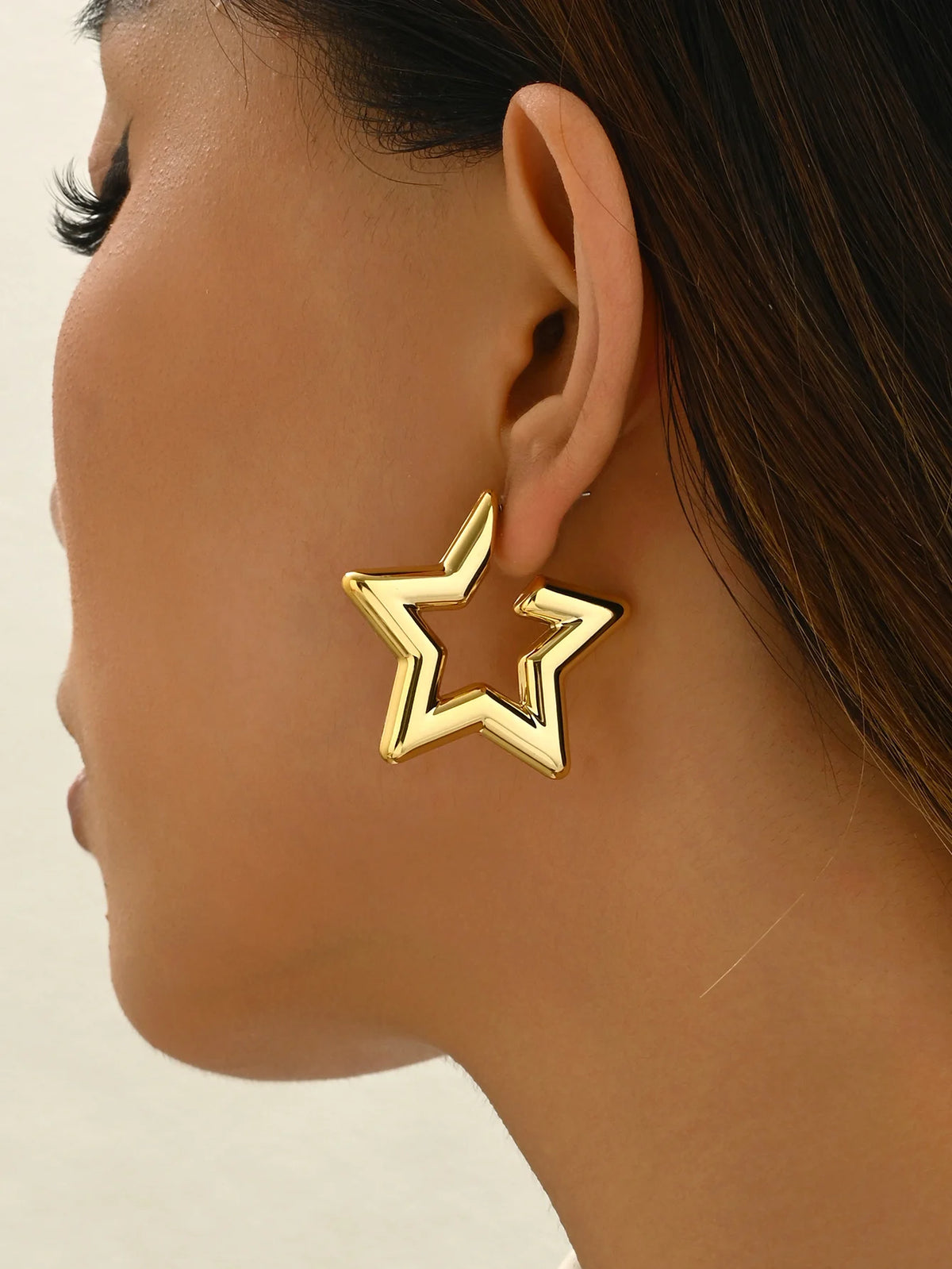 серьги Geometric Irregular Metallic Color Earrings for Women 2024 Minimalist Style Personality Earrings Trendy Jewelry Gift Pi-Mart
