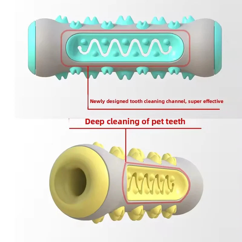 Dog Chew Bone Toy Molar Stick Teeth Cleaning Leak Food Design Self Play Interactive Pet Toy For All Breeds Dogs Relieve Boredom Pi-Mart