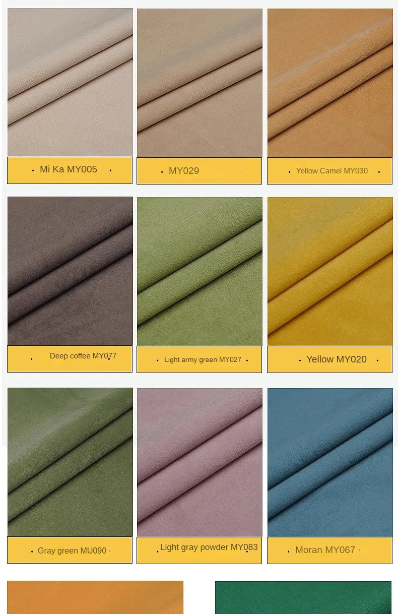 Velvet Fabric By The Meter for Tablecloth Diy Sofa Covers Curtains Sewing Thickened Soft Cloth Plain Black White Winter Textile Pi-Mart