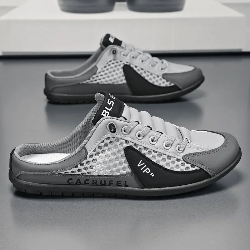 Men's Fashion Soft-soled Half Slippers Summer Men Trendy Bottom Casual Shoes Soft Sole Sneakers Zapatos De Hombre Plus Size 48 Pi-Mart