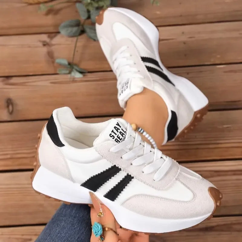 Women's Retro Sneakers Casual Running Shoes Fashion  Walking Shoes Lightweight Athletic Tennis Shoes for Ladies Pi-Mart