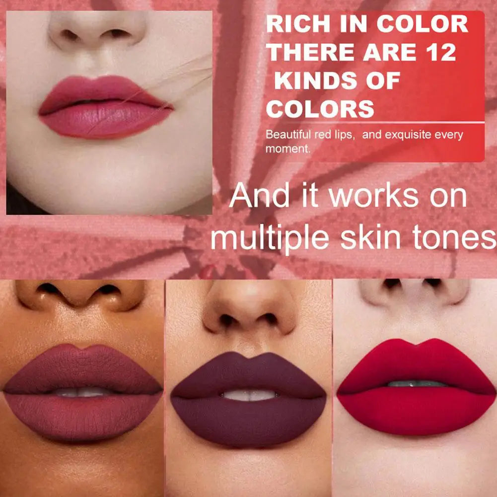 6Pcs Velvet Matte Lip Liner Pencil Set High Pigment Smooth Silky Texture Easy to Color & Define Lip Contours Daily Lip Makeup Pi-Mart