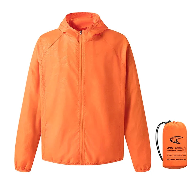 JNLN Camping Rain Jacket Men Women Waterproof Sun Protection Clothing Fishing Hunting Clothes Quick Dry Windbreaker With Pocket LadyShow.Store