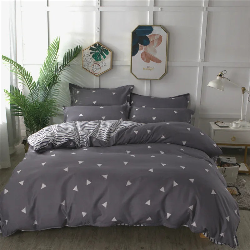 Lovely Cartoon King Size Duvet Cover Set 220x240 Skin Friendly Double Bed Quilt Cover Blanket Comforter Cover and Pillowcase Pi-Mart
