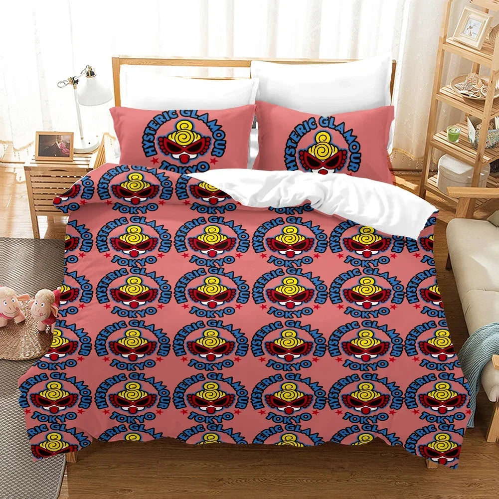 3D Hysteric-Mini Duvet Cover with Pillow Cover Bedding Set Single Double Twin Full Queen King Size Bed Set for Bedroom Decor Pi-Mart