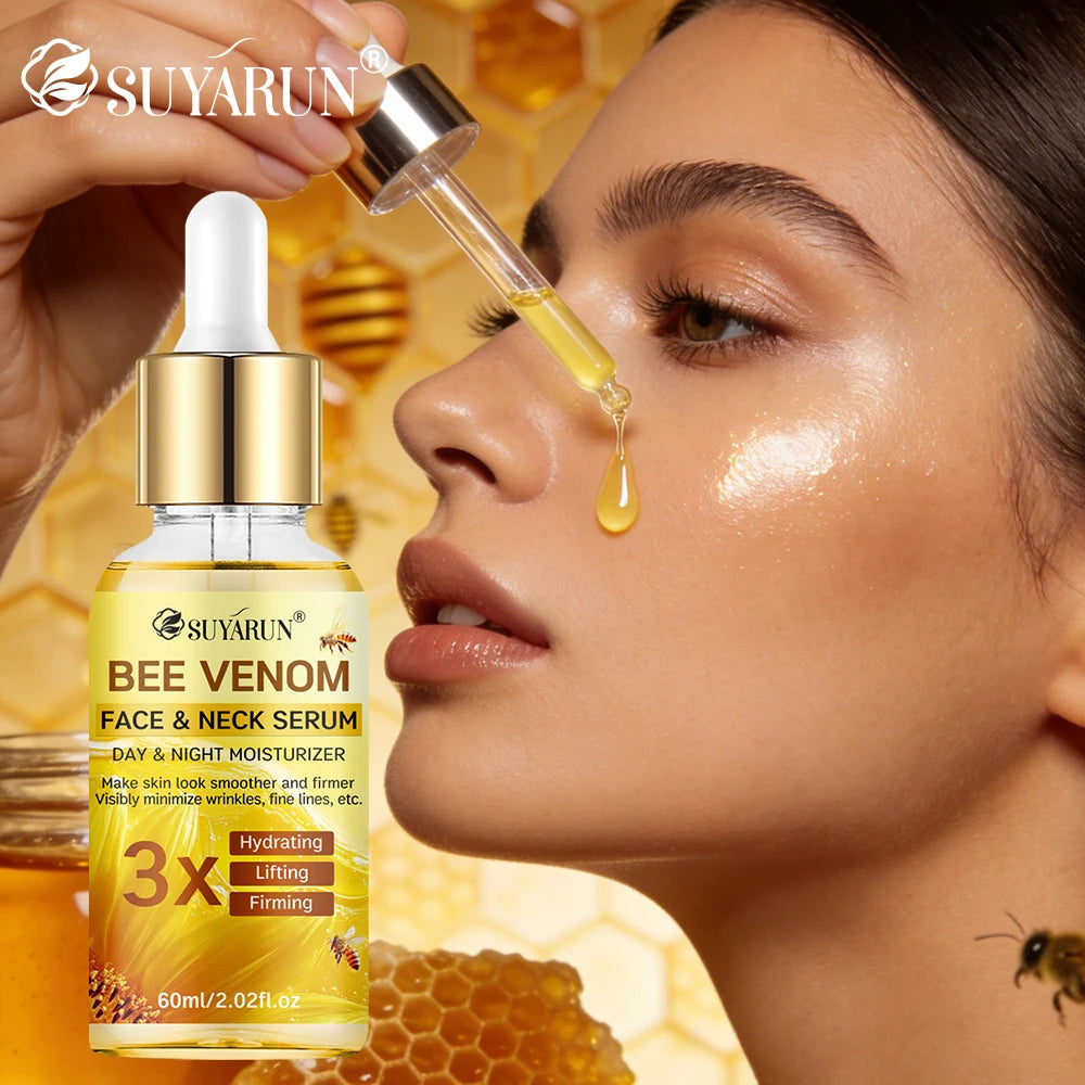 SUYARUN Bee Venom Collagen Anti-Aging Face Serum | Firming Lifting Moisturizer | Wrinkle Reduction | 24H Hydration. Pi-Mart
