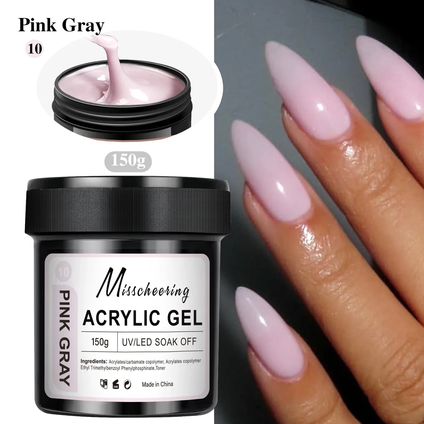 150g Transparent Nail Extension Gel Jelly White Light Pink Acrylic Nail Art UV LED Gel Semi Permanent Varnish Extension Tool Tri Light Beauty