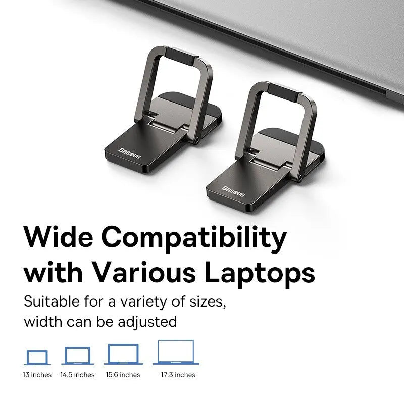 Baseus Foldable Laptop Stand Portable Notebook Support Base Holder Adjustable Riser Cooling Bracket Universal for Laptop Tablet Pi-Mart