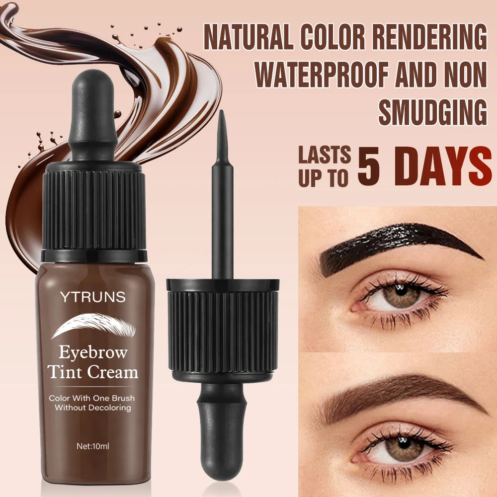 YTRUNS Peel Off Brow Tint, Long Lasting Eyebrow Dye Cream, Waterproof Sweatproof Smudge Proof Brow Makeup Pi-Mart