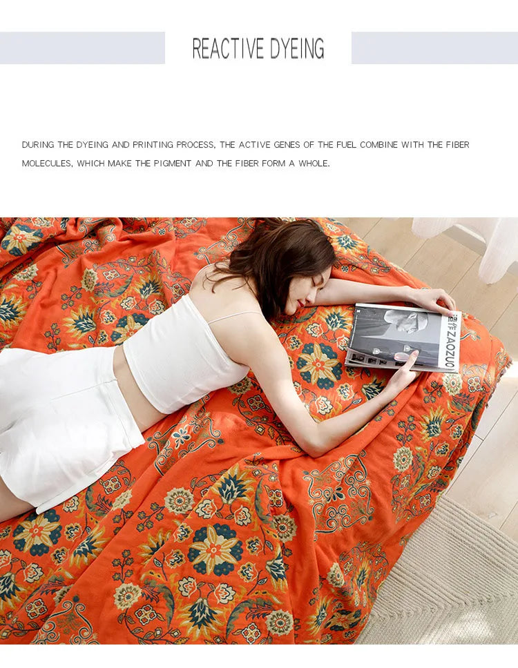 Nordic Throw Blanket For Beds Cotton Double Sided Sofa Cover Sofa Cushion Soft Blanket Leisure Bedspread Four Seasons Thin Quilt Pi-Mart