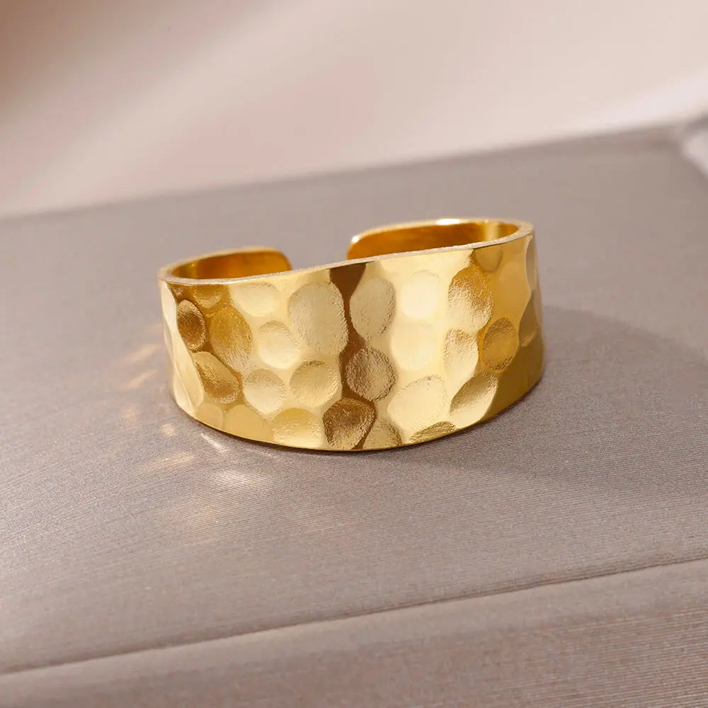 316L Stainless Steel Rings for Women Gold Color Never Fade Luxury Classic rings wedding couple rings Jewelry Free Shipping Pi-Mart