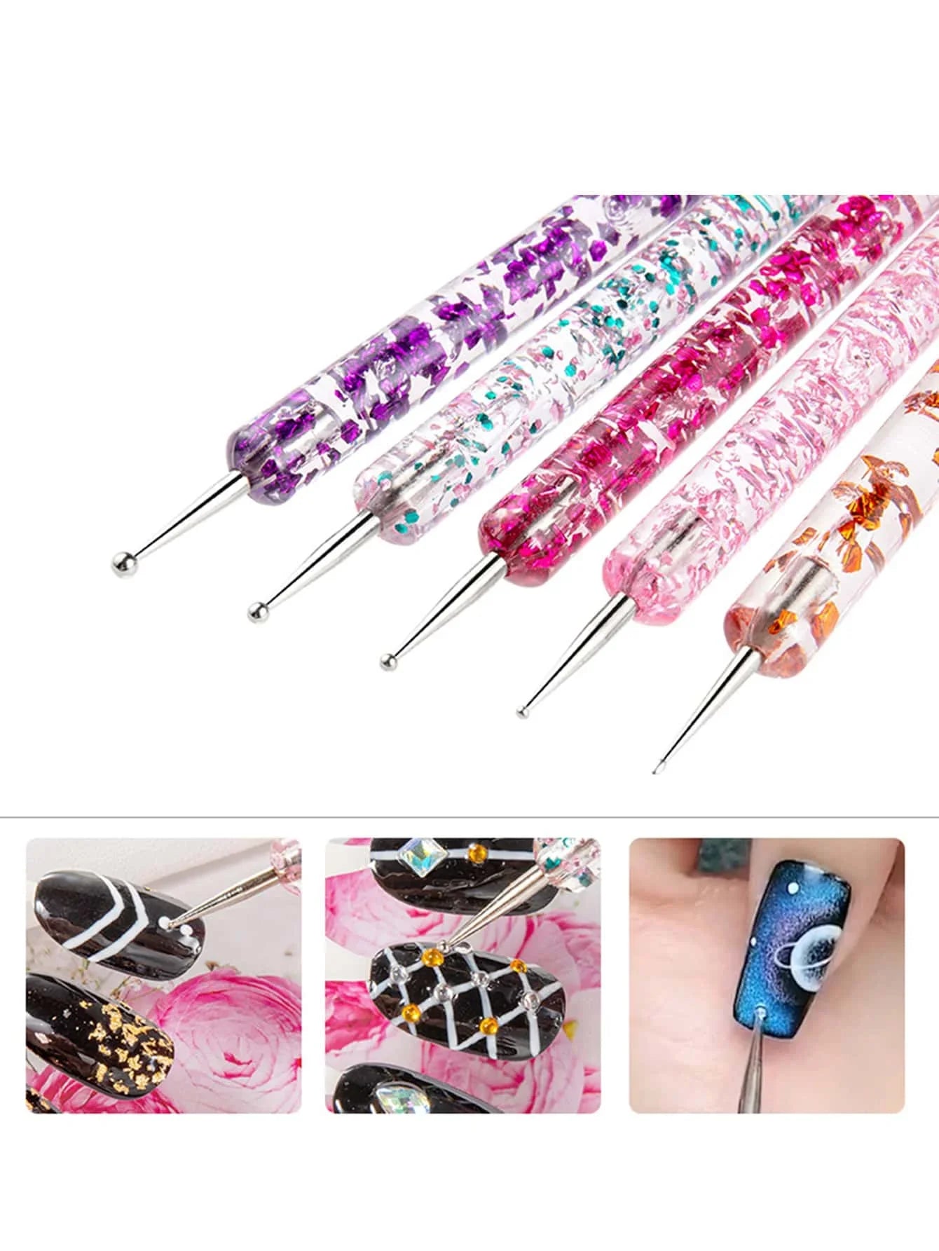 20Pcs Black Nail Art Brush Set Nail Gel Polish Painting Brush Drawing Pen Uv Gel Polish Nail Liner Brush And Nail Dotting Pen For Gel Polish Diy Manicure Salon At Home Tri Light Beauty