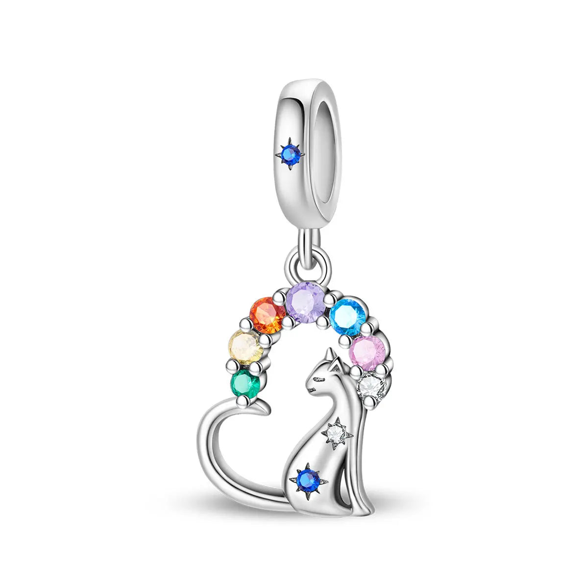Attractive pendant featuring an animal - a baby elephant, a cat, a swan. Beaded DIY jewelry for a bracelet accessory. Pi-Mart