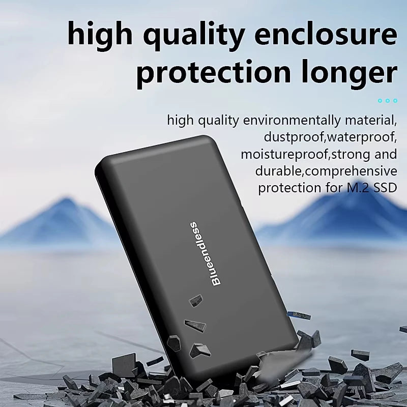 4-Slot M.2 SSD Case Storage Case 2280 SSD Enclosure Bag for SSD Case SATA NVme Hard Disk Box for SSD Shockproof Portable Box Pi-Mart