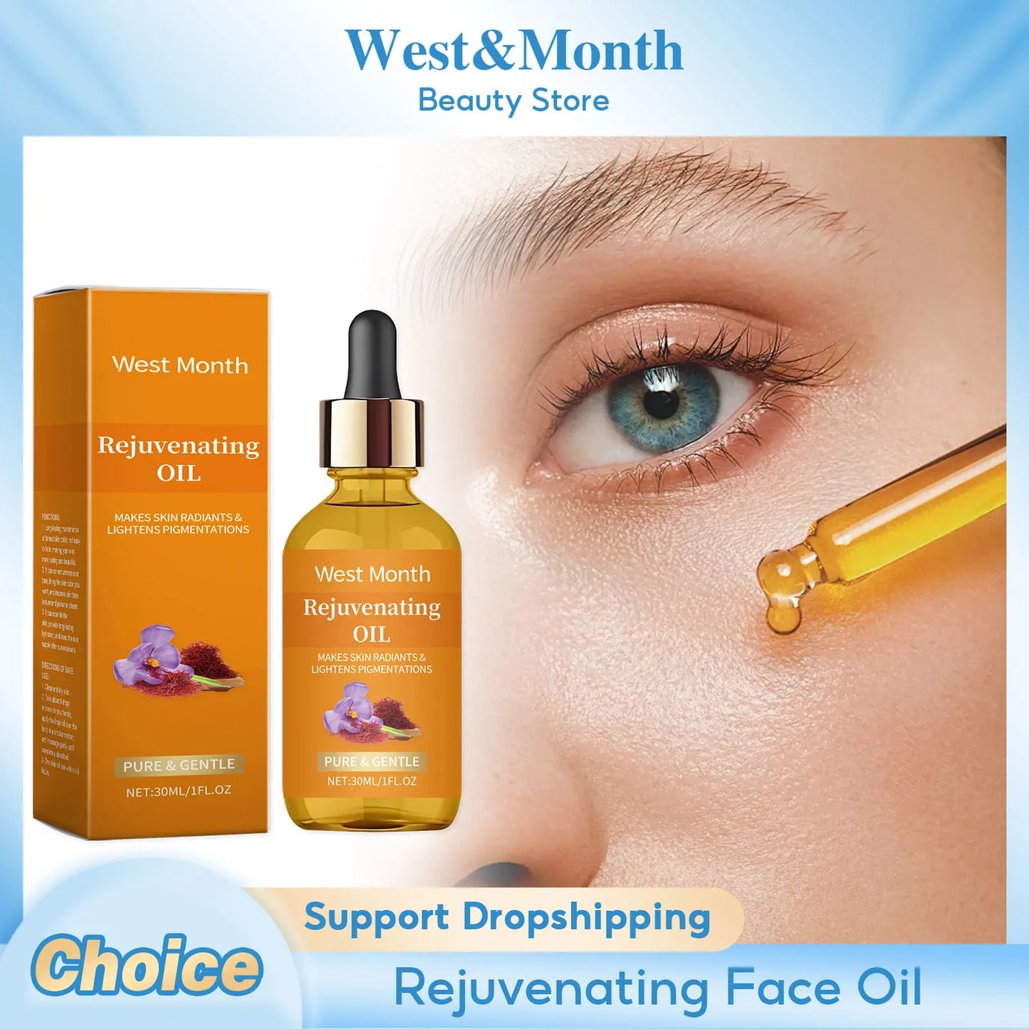 Saffron Serum Anti Wrinkle Lifting Firm Moisturize Smooth Soften Increasing Skin Elasticity Prevent Dryness Facial Essential Oil Pi-Mart