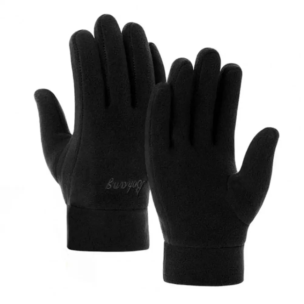 1 Pair Winter Polar Fleece Gloves Men Women Warm Outdoor Cycling Driving Gloves Windproof Non-Slip Soft Thickened Male Gloves Pi-Mart