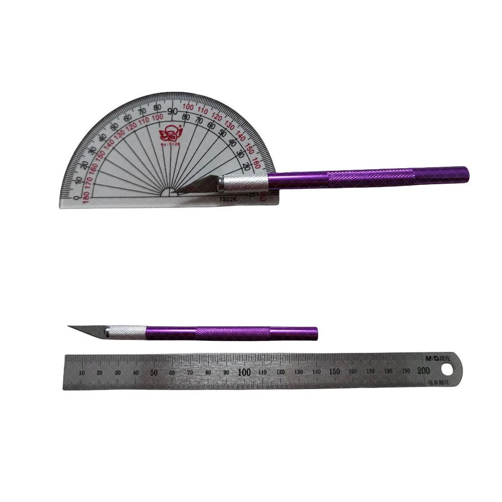 Engraving Non-Slip Metal Knife Kit + 40/10pcs #11 Blades Cutter Craft Knives for Mobile Phone PCB Repair Hand Tools Pi-Mart