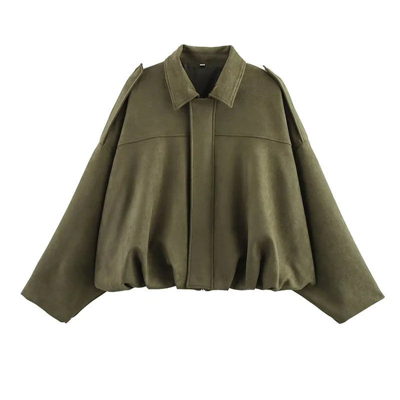Women's Autumn Jacket Fashion Bomber Jackets Coats Winter Women's Coat Loose Women Jacket Vintage New Outerwear Pi-Mart