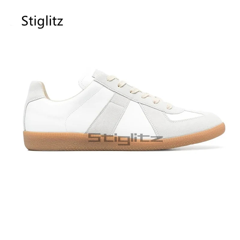 Sports Flat Casual Couple Shoes Men Women Classic Trendy Versatile Suede Leather Lace Up Sneakers Spring Autumn Training Shoes Pi-Mart