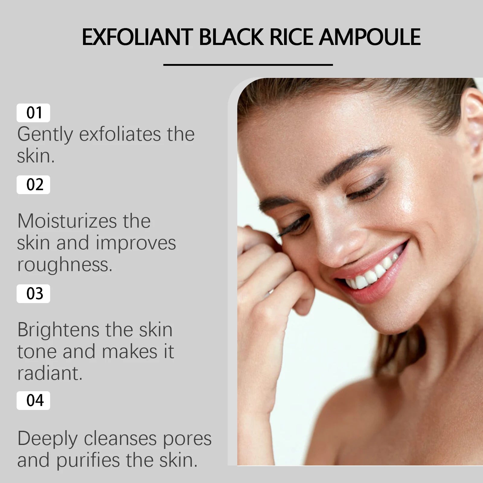 Rice Serum for Face Hydrating Brighten Skin Repair Smooth Facial Essence Gentle Exfoliation Remove Blackheads Collagen Ampoules Pi-Mart
