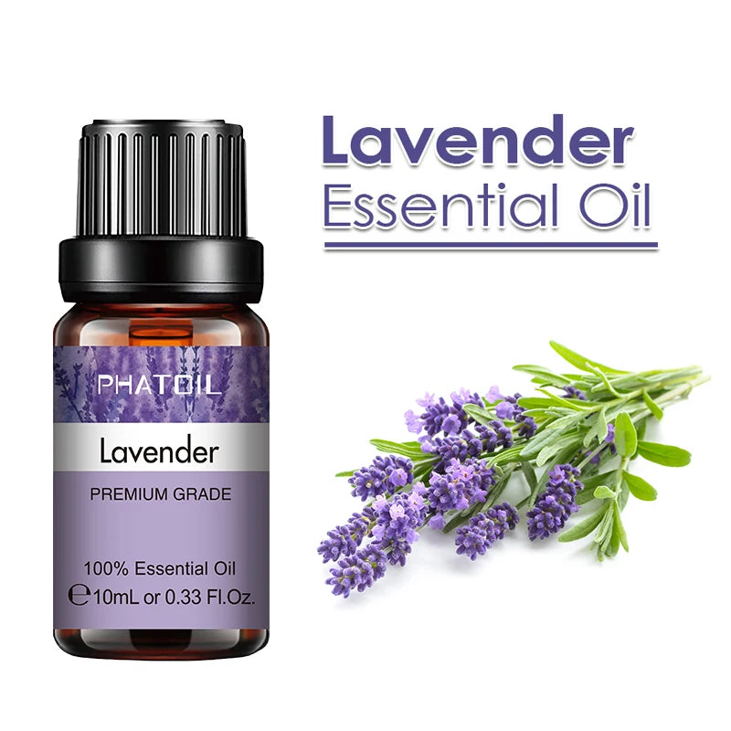 PHATOIL 10ml Ginger Essential Oil for Perfume Candles Making Spa Massage Humidifier Rose Jasmine Pine Needles Tangerine Thyme Pi-Mart