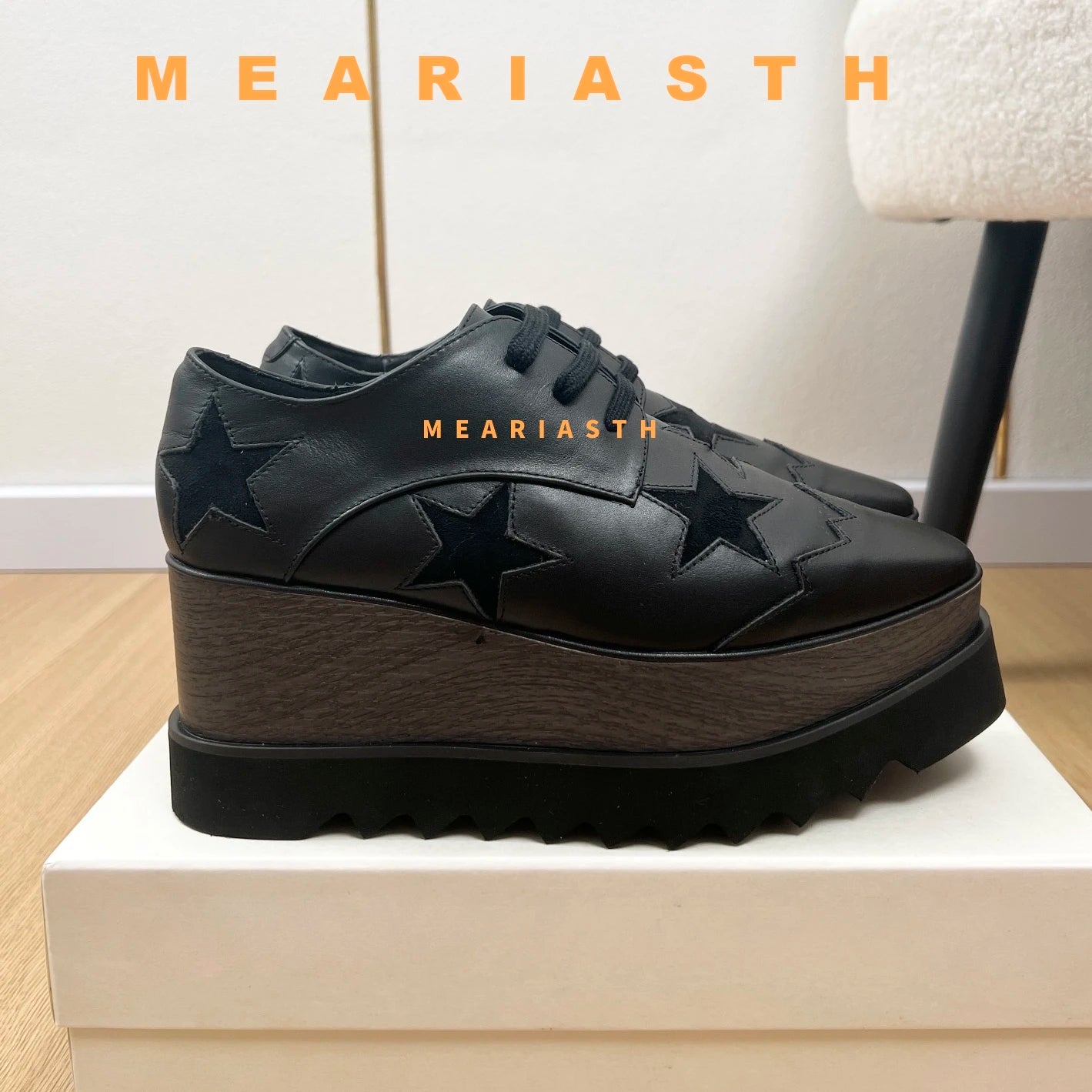 Women Walking Sneakers Autumn Lace-up High Platform Chunky Shoes Breathable Leather Shoes 8.5CM Winter Wedge Heels Casual Shoes Pi-Mart