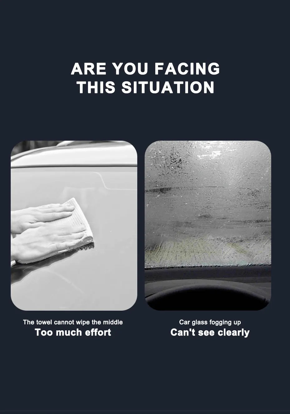 SEAMETAL Car Front Windshield Defogging Brush Telescopic Long Handle Car Household Glass Clean Brushes Dust Remover Tool Pi-Mart